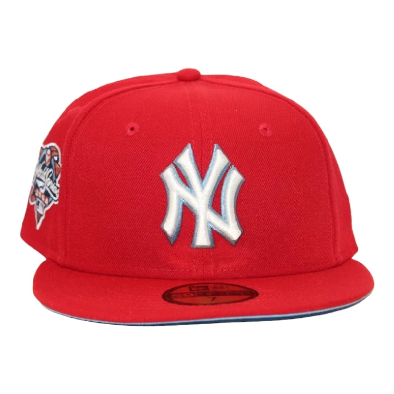 New York Yankees Red "DPM Stock Pack" 2000 World Series Patch Icy Blue UV Era 59Fifty Fitted Hat
