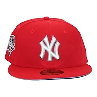 New York Yankees Red "DPM Stock Pack" 2000 World Series Patch Icy Blue UV Era 59Fifty Fitted Hat