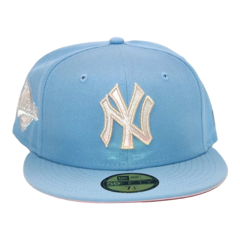 New York Yankees Sky Blue "DPM Stock Pack" 1996 World Series Patch Pink UV Era 59Fifty Fitted Hat