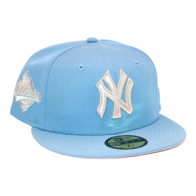 New York Yankees Sky Blue "DPM Stock Pack" 1996 World Series Patch Pink UV Era 59Fifty Fitted Hat