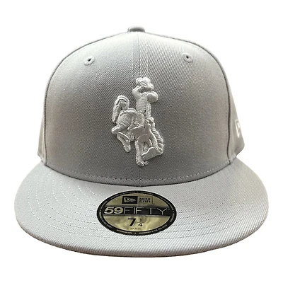 Wyoming Cowboys Light Gray NCAA New Era 59FIFTY Fitted Hat