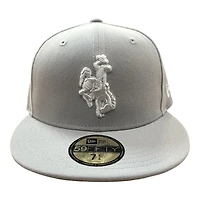 Wyoming Cowboys Light Gray NCAA New Era 59FIFTY Fitted Hat