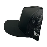 New York Yankees Black and White Mesh Back New Era A-Frame Snapback Hat