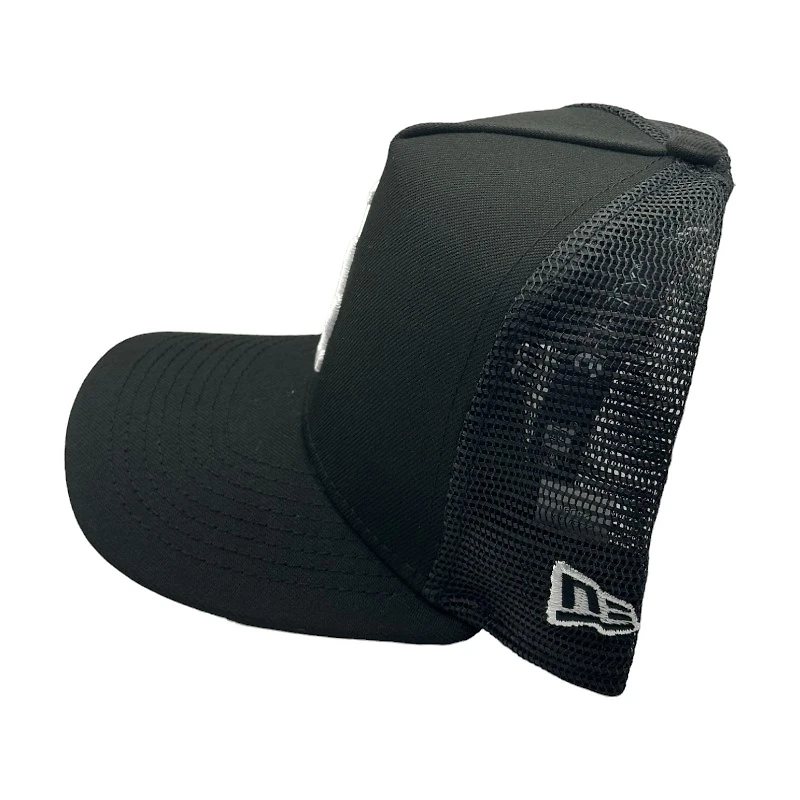 Los Angeles Dodgers Black and White Mesh Back New Era A-Frame Snapback Hat