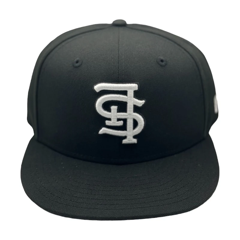 St. Louis Cardinals Black and White Upside Down STL New Era 9FIFTY Snapback Hat