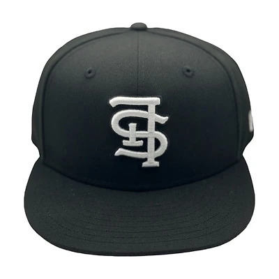 St. Louis Cardinals Black and White Upside Down STL New Era 9FIFTY Snapback Hat