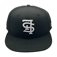 St. Louis Cardinals Black and White Upside Down STL New Era 9FIFTY Snapback Hat