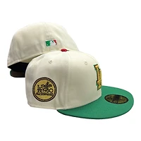 Los Angeles Dodgers Chrome and Green "El Centenario" 1980 ASG Patch Brown UV New Era 59FIFTY Fitted Hat