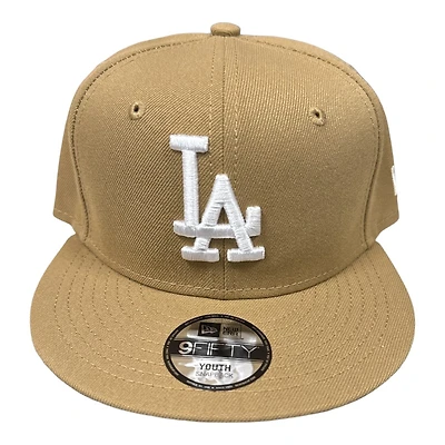 Kids Los Angeles Dodgers Khaki Brown and White New Era 9FIFTY Snapback Hat