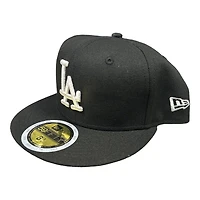 Kids Los Angeles Dodgers Black and White New Era 59FIFTY Fitted Hat