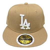 Kids Los Angeles Dodgers Khaki Brown New Era 59FIFTY Fitted Hat