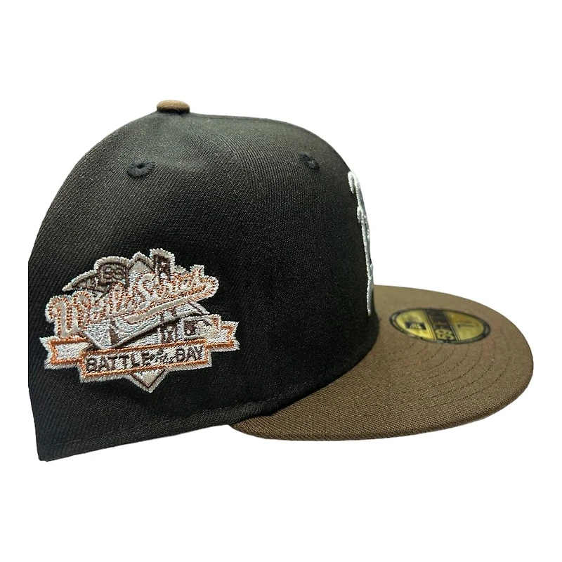 Oakland Athletics Black and Brown NBB 2 Battle of the Bay Patch Gray UV New Era 59FIFTY Fitted Hat