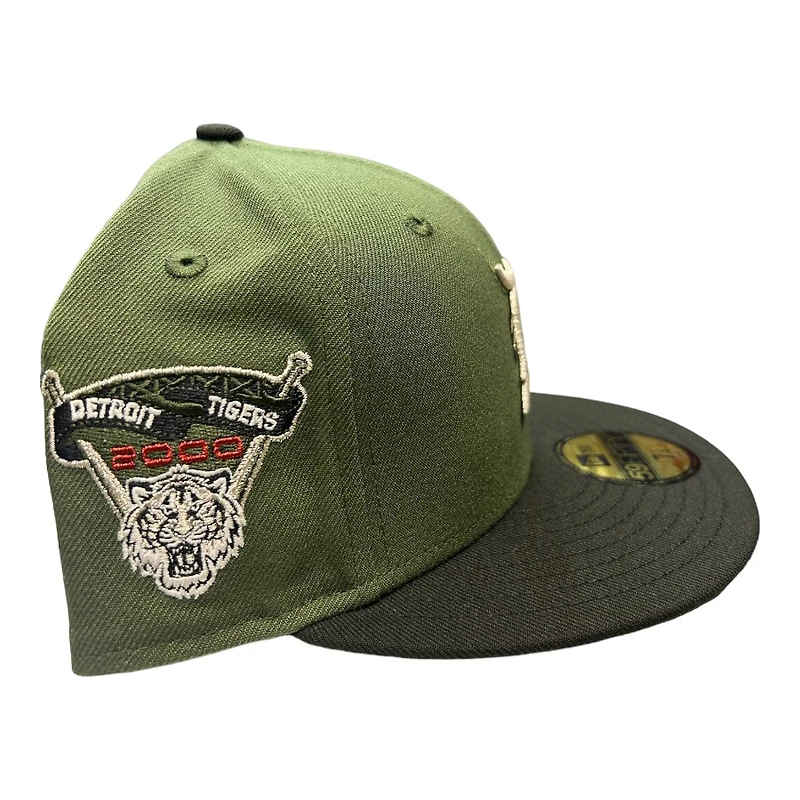 Detroit Tigers Green and Black NBB 2 2000 Patch Gray UV New Era 59FIFTY Fitted Hat