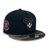 Arizona Diamondbacks Black and Camo 25th Anniversary Patch Gray UV New Era 59FIFTY Fitted Hat