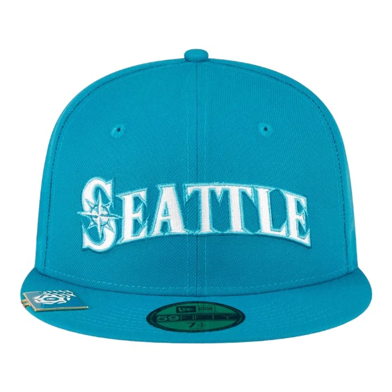 Seattle Mariners Aqua City Flag Hat Clip New Era 59FIFTY Fitted