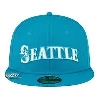 Seattle Mariners Aqua City Flag Hat Clip New Era 59FIFTY Fitted
