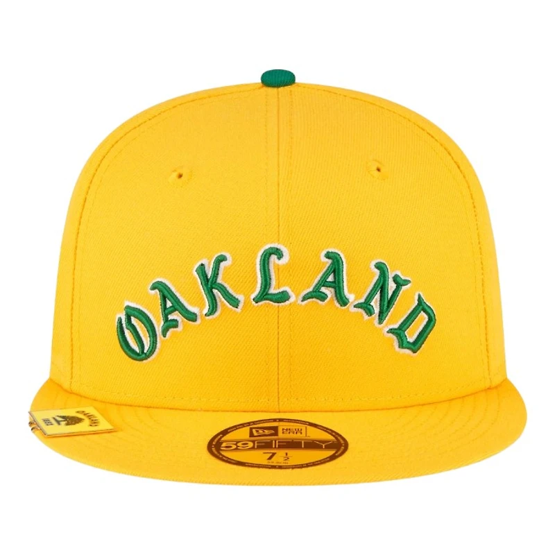 Oakland Athletics Yellow City Flag Hat Clip New Era 59FIFTY Fitted