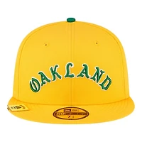 Oakland Athletics Yellow City Flag Hat Clip New Era 59FIFTY Fitted