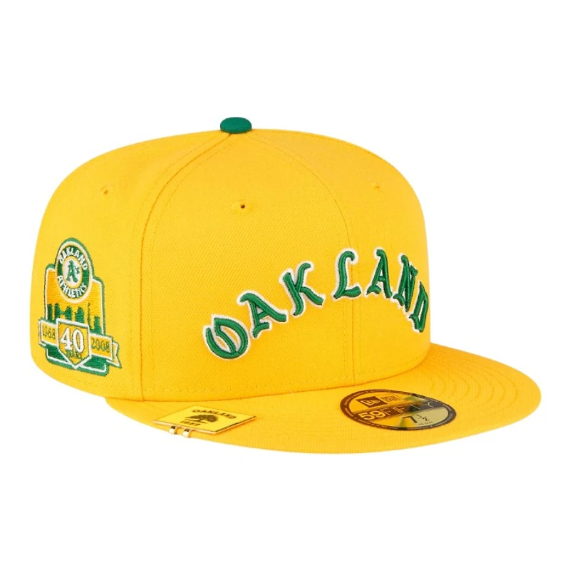 Oakland Athletics Yellow City Flag Hat Clip New Era 59FIFTY Fitted