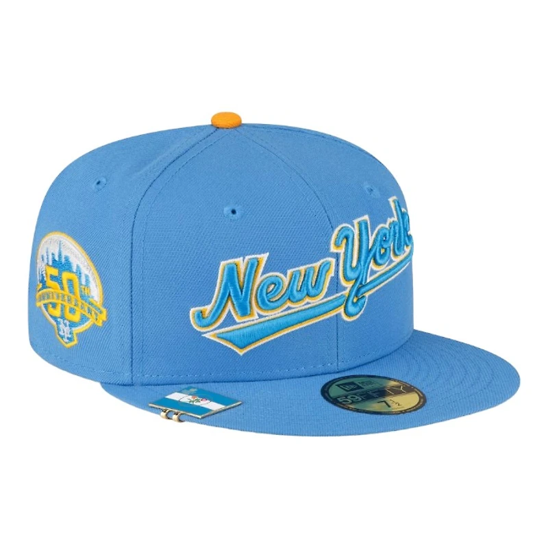 New York Mets Light Blue City Flag Hat Clip Era 59FIFTY Fitted