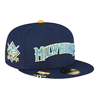 Milwaukee Brewers Blue City Flag Hat Clip New Era 59FIFTY Fitted