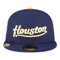 Houston Astros Navy City Flag Hat Clip New Era 59FIFTY Fitted
