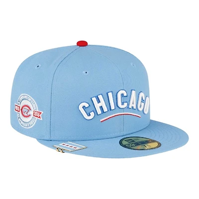 Chicago Cubs Light Blue City Flag Hat Clip New Era 59FIFTY Fitted