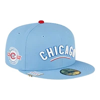 Chicago Cubs Light Blue City Flag Hat Clip New Era 59FIFTY Fitted
