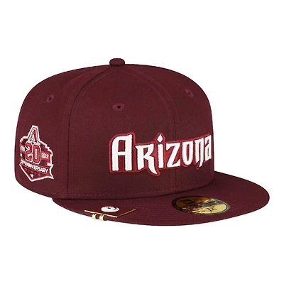 Arizona Diamondbacks Maroon City Flag Hat Clip New Era 59FIFTY Fitted