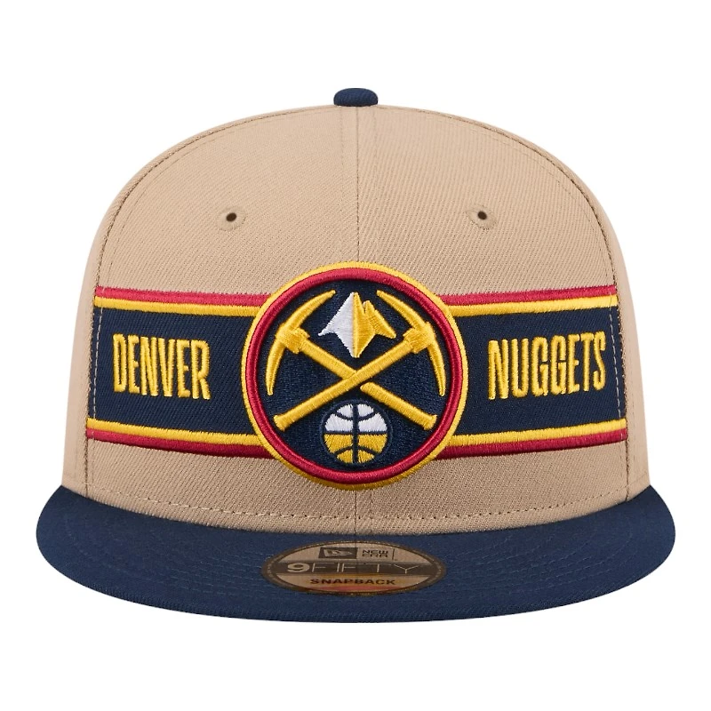 Denver Nuggets Brown and Navy 2024 Draft NBA New Era 9FIFTY Snapback Hat