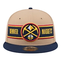 Denver Nuggets Brown and Navy 2024 Draft NBA New Era 9FIFTY Snapback Hat