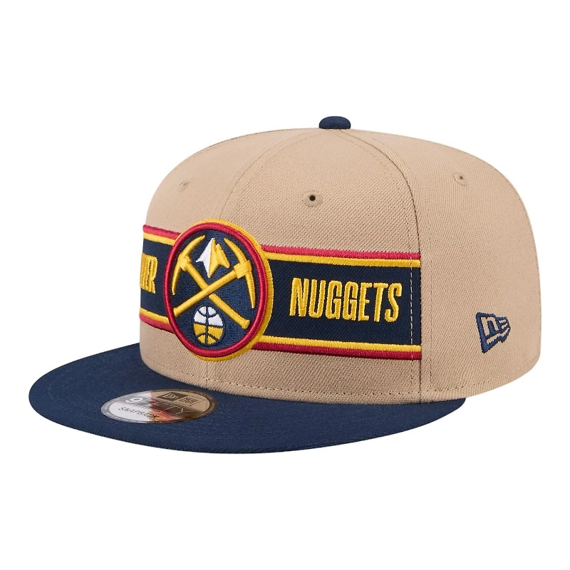 Denver Nuggets Brown and Navy 2024 Draft NBA New Era 9FIFTY Snapback Hat