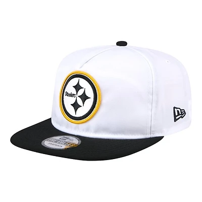 Pittsburgh Steelers White and Black Golfer New Era Snapback Hat