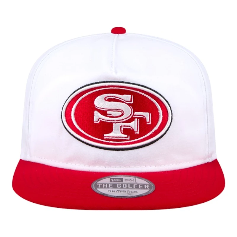 San Francisco 49ers White and Red Golfer New Era Snapback Hat