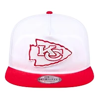 Kansas City Chiefs White and Red Golfer New Era Snapback Hat
