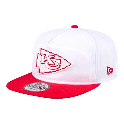 Kansas City Chiefs White and Red Golfer New Era Snapback Hat