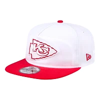 Kansas City Chiefs White and Red Golfer New Era Snapback Hat