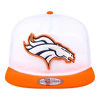 Denver Broncos White and Orange Golfer New Era Snapback Hat