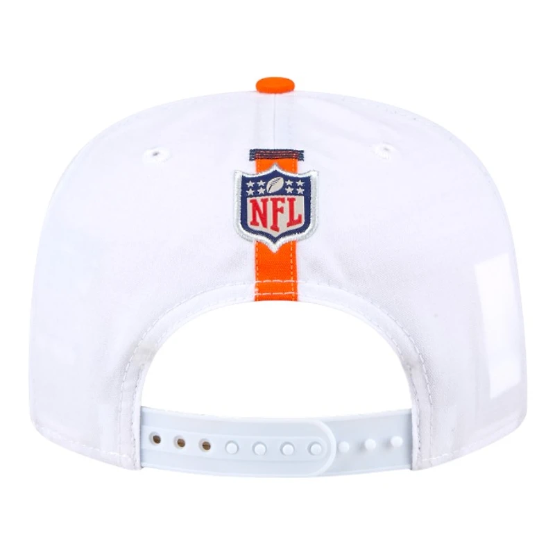 Denver Broncos White and Orange Golfer New Era Snapback Hat