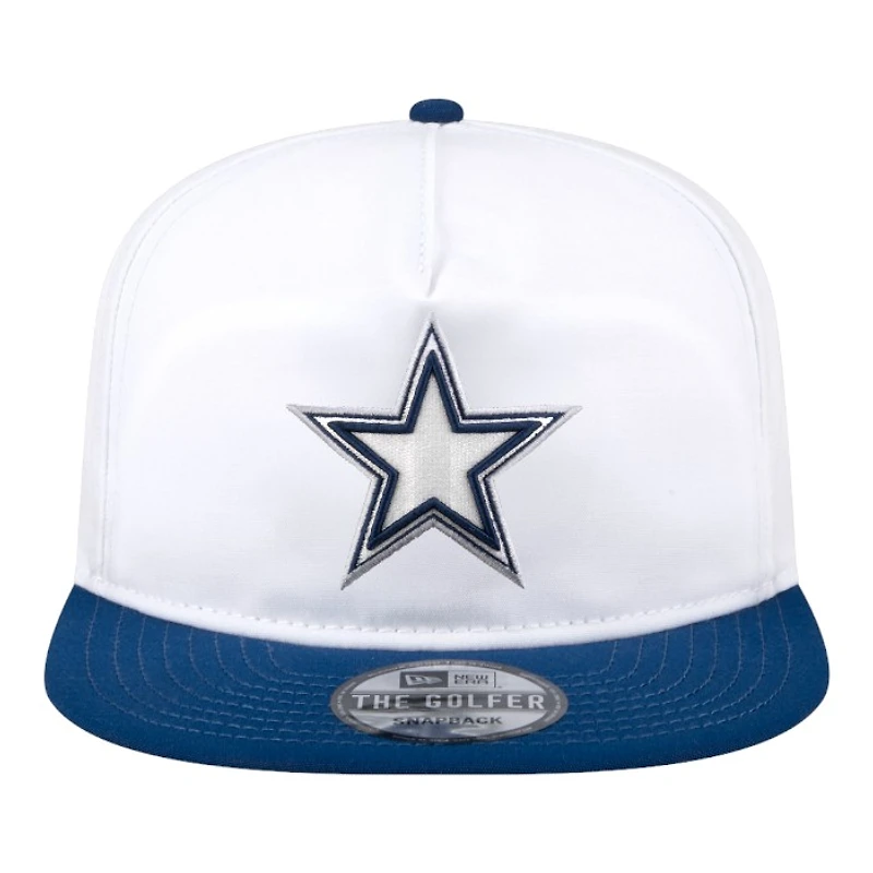 Dallas Cowboys White and Navy Golfer New Era Snapback Hat