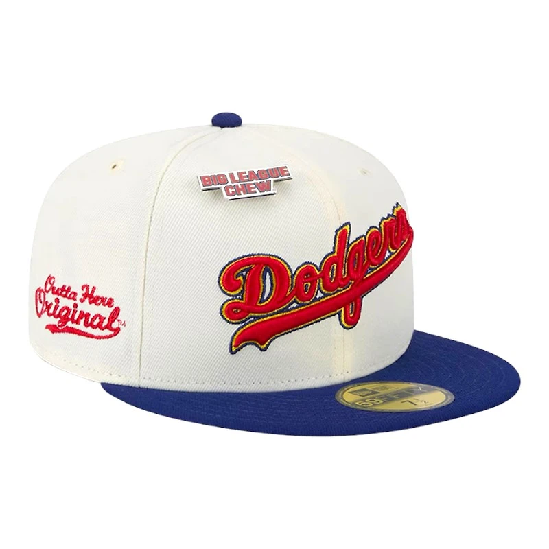 Los Angeles Dodgers Chrome White Big League Chew Original New Era 59FIFTY Fitted Hat