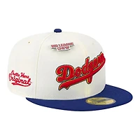 Los Angeles Dodgers Chrome White Big League Chew Original New Era 59FIFTY Fitted Hat