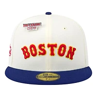 Boston Red Sox Chrome White Big League Chew Original New Era 59FIFTY Fitted Hat