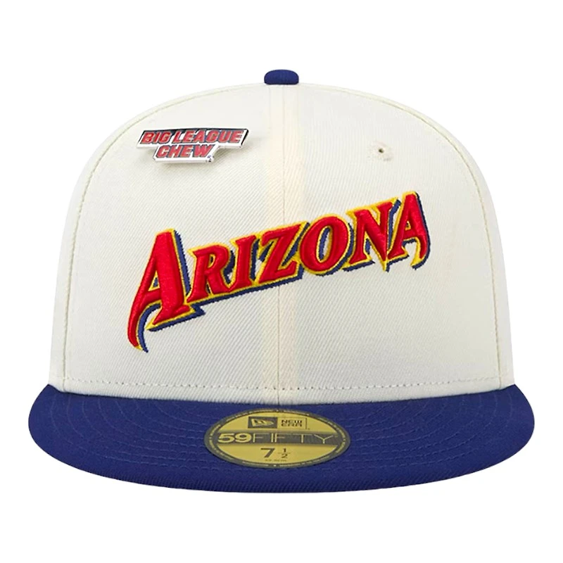 Arizona Diamondbacks Chrome White Big League Chew Original New Era 59FIFTY Fitted Hat