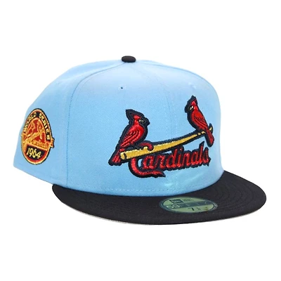 St Louis Cardinals Sky Blue and Navy "DPM Stock Pack" 1964 World Series Patch Gray UV New Era 59Fifty Fitted Hat
