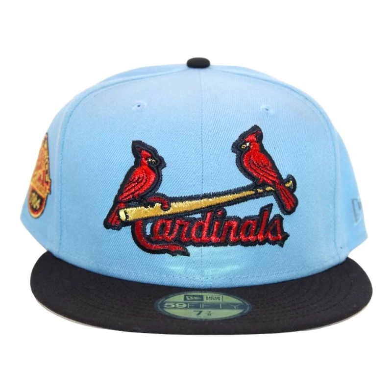 St Louis Cardinals Sky Blue and Navy "DPM Stock Pack" 1964 World Series Patch Gray UV New Era 59Fifty Fitted Hat