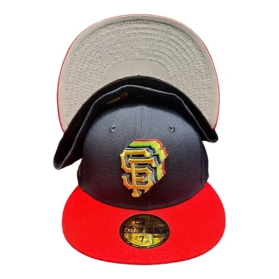 San Francisco Giants Navy and Red Cascade 2007 ASG Patch Gray UV New Era 59FIFTY Fitted Hat