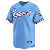 Texas Rangers Light Blue Alternate Blank Nike Limited Jersey