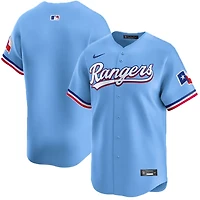 Texas Rangers Light Blue Alternate Blank Nike Limited Jersey