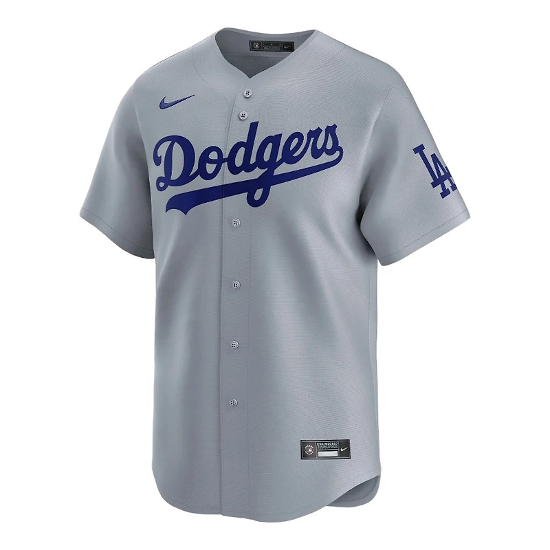 Los Angeles Dodgers Gray Alternate Blank Nike Limited Jersey